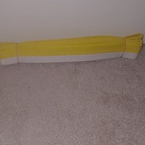 High White(yellow & white) Martial Arts Belt